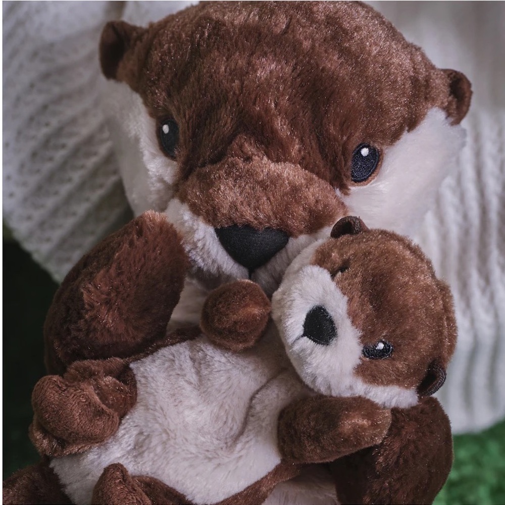 Brown Otter Stuffed Animal Toys - set of 2